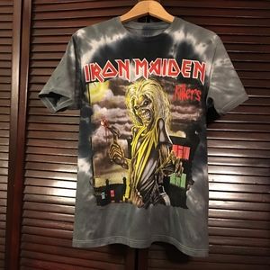Iron Maiden Tie-dye Cotton T-Shirt Size Medium